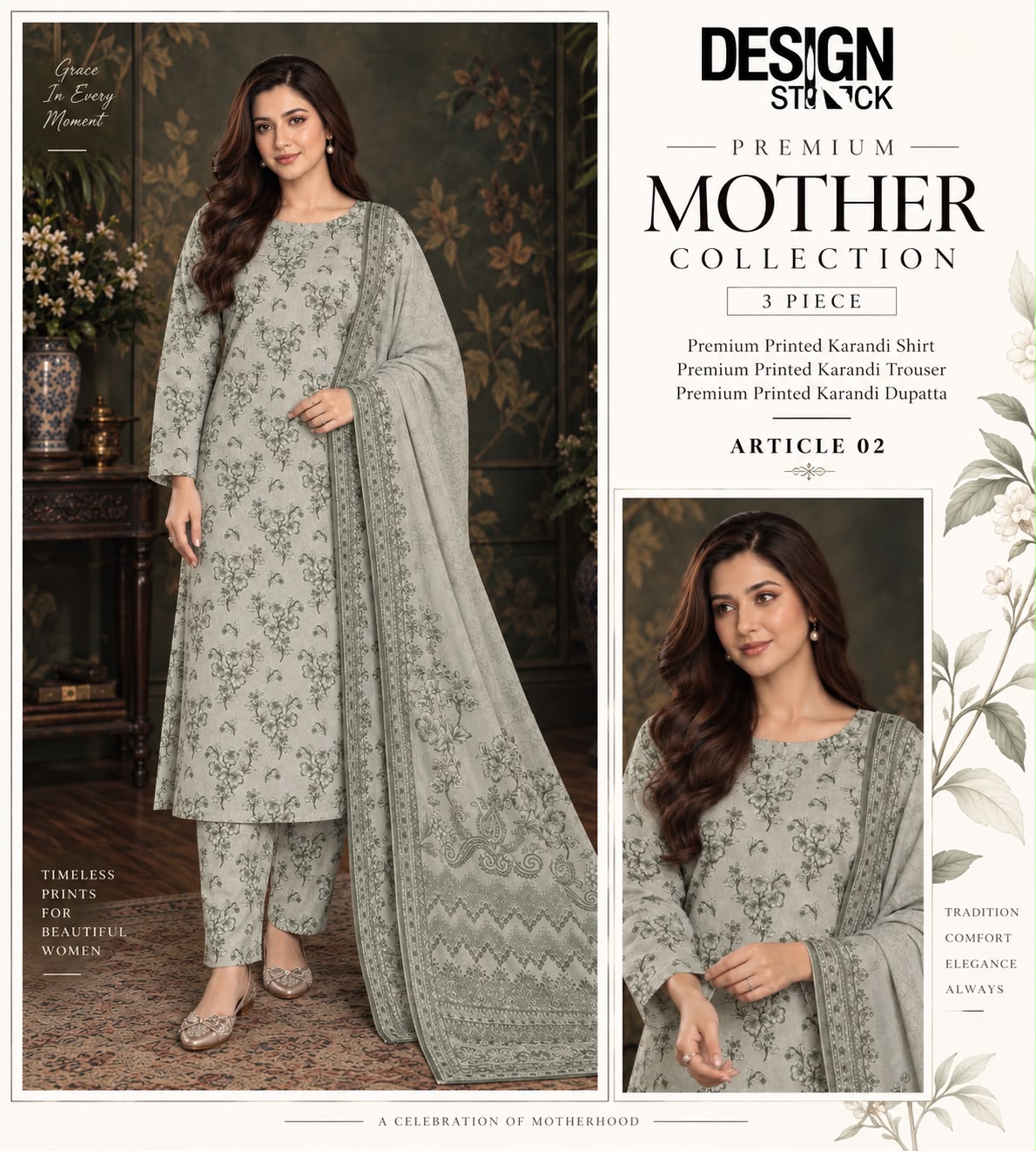 premium printed karandi 3-piece suit _ article 1