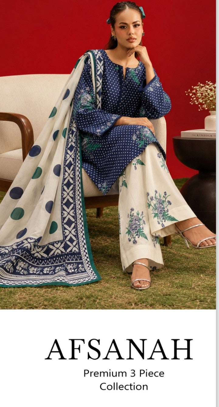 Afsanah Premium 3-piece Khaddar Collection