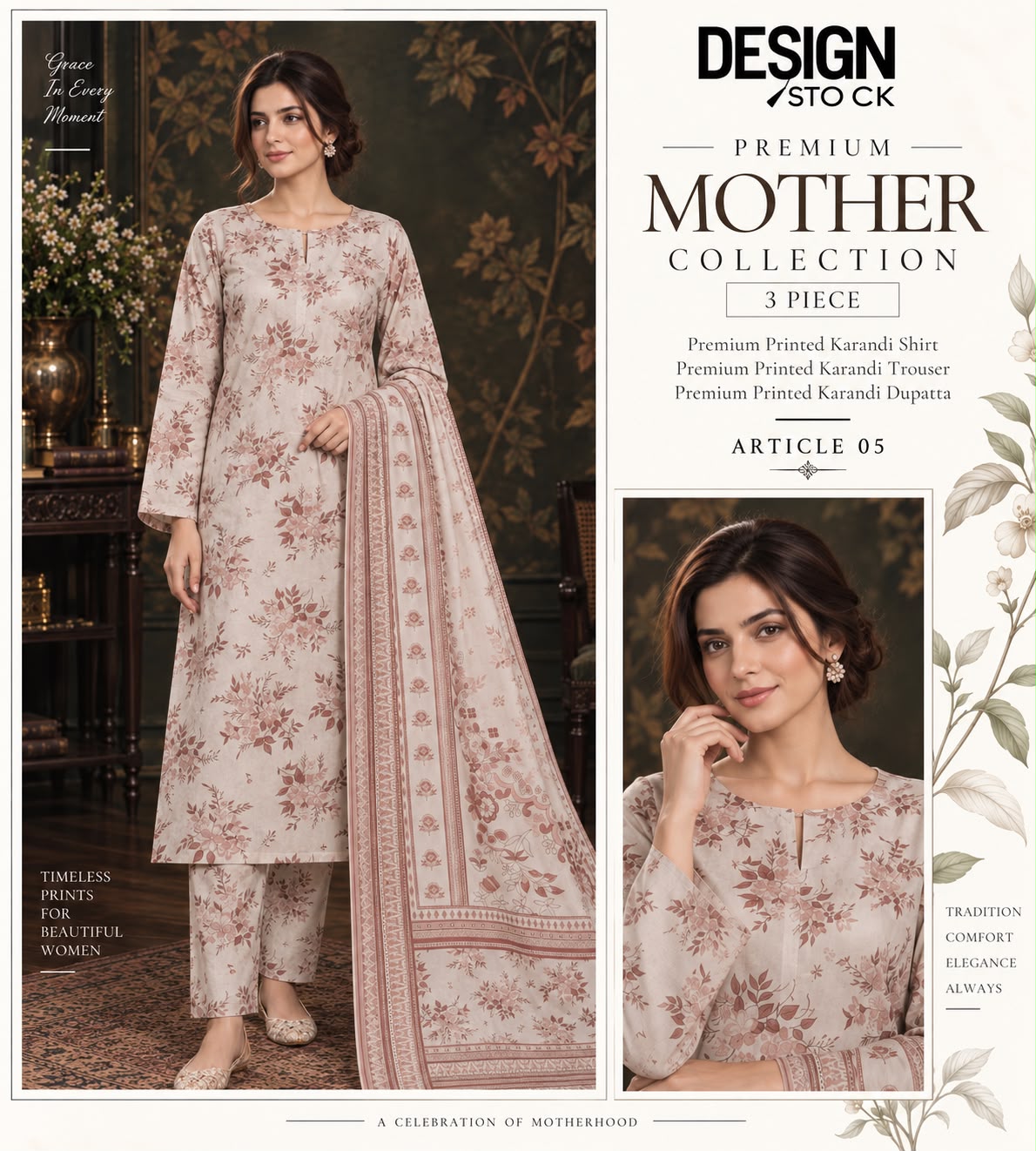 premium printed karandi 3-piece suit _ article 1