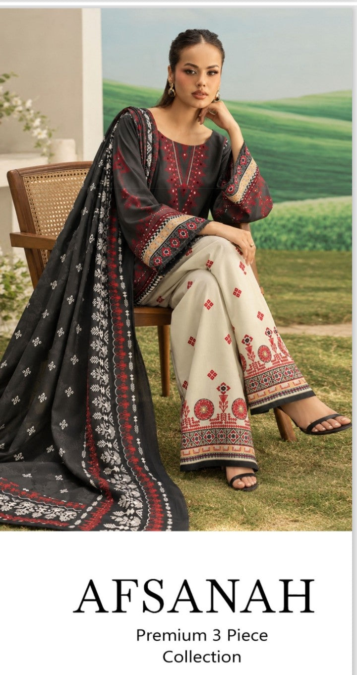 Afsanah Premium 3-piece Khaddar Collection