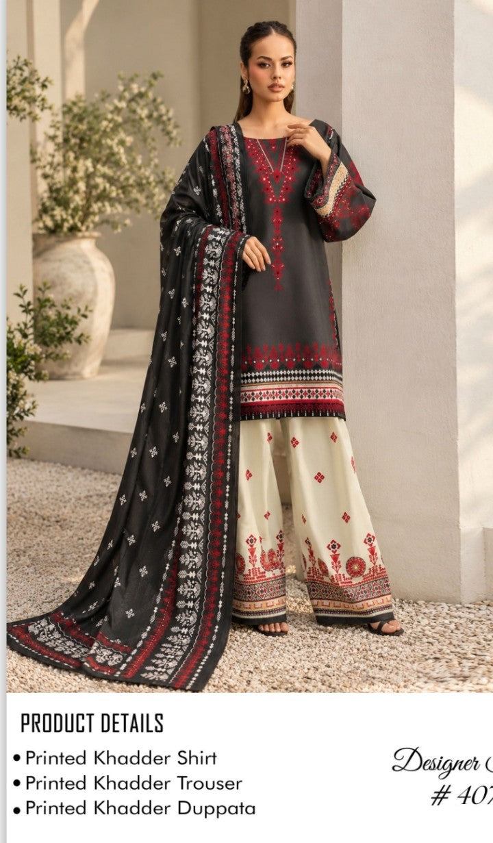 Afsanah Premium 3-piece Khaddar Collection