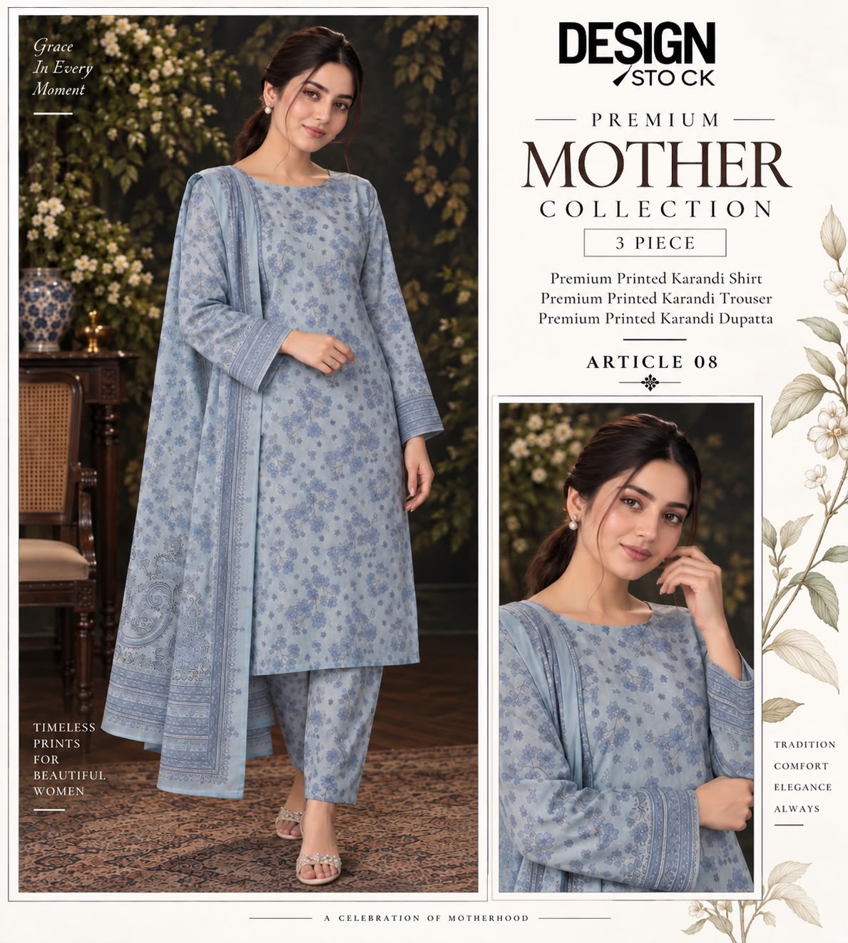 premium printed karandi 3-piece suit _ article 1